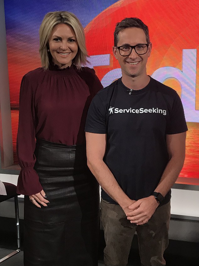 Jeremy Levitt (right) is the founder of online legal service provider PodProperty and tradie marketplace ServiceSeeking.com.au. He's a commentator on property and economic trends across Australia, having appeared on Nine's Today show with Georgie Gardner (left)