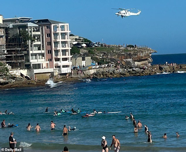 The 14-year-old was winched to safety by a rescue helicopter