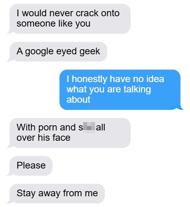 Ms Byrne called Mr Levitt, who wears glasses, a 'google eyed [sic] geek'