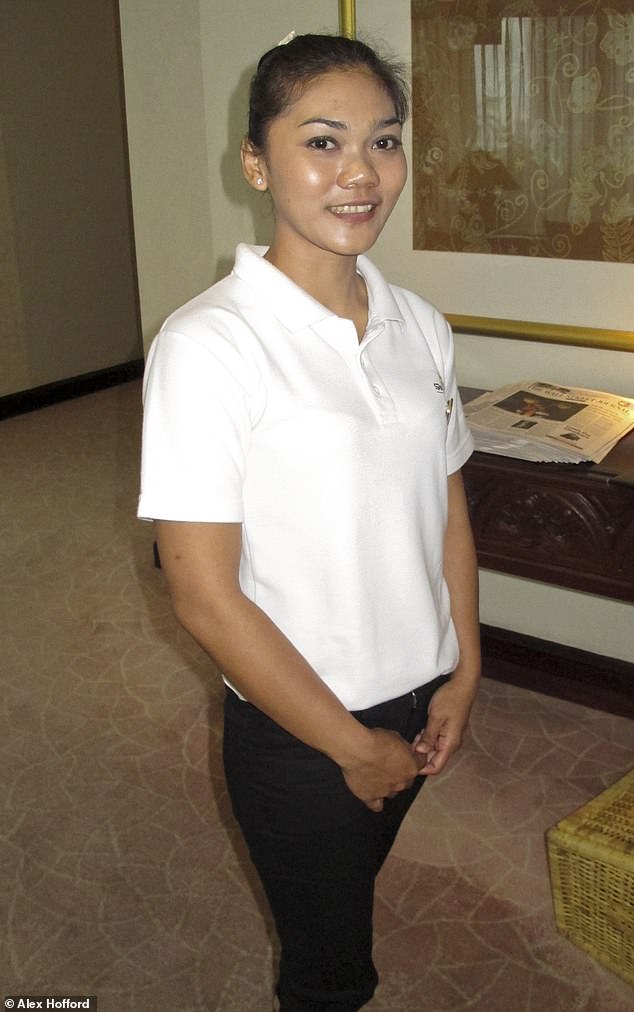 Andrew was said to have booked the hour-long treatment at the five-star Shangri-La Hotel with a young masseuse called Ria (pictured), who said she also massaged him three times in one day during a visit in 2008