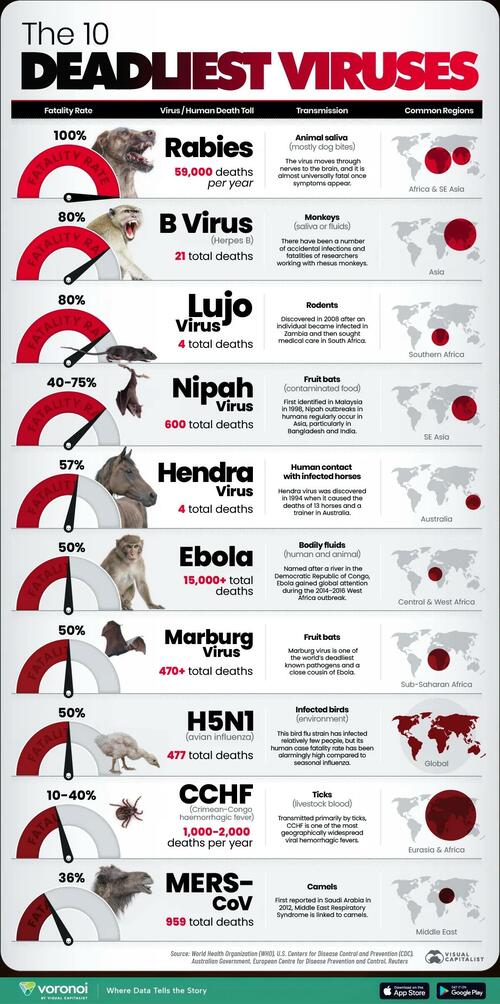 These Are The World's 10 Deadliest Viruses