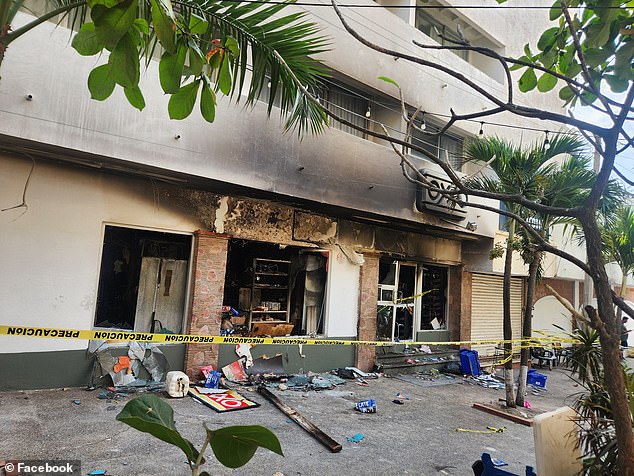 Their hotel does not have an on-site restaurant, Gardner explained, which has made it hard for them to access food. The pair ventured around Puerto Vallarta on Monday in search of a bite to eat and saw deserted streets and shops that had been vandalized and raided