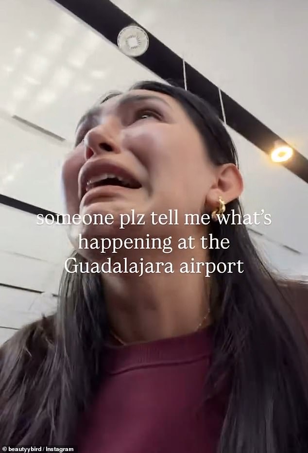 'We were terrified, we ran, there were fires all around us... I began filming so I could send to my family if I was going to die': Tourists describe their horror as they are caught up in Mexican cartel violence