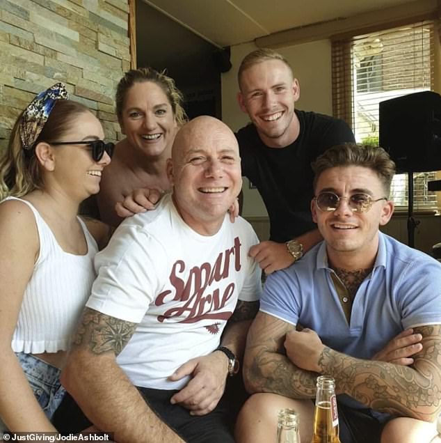 Joshua Parsons (top right) with his mother Sally, father Lee, brother Jack and sister Jodie