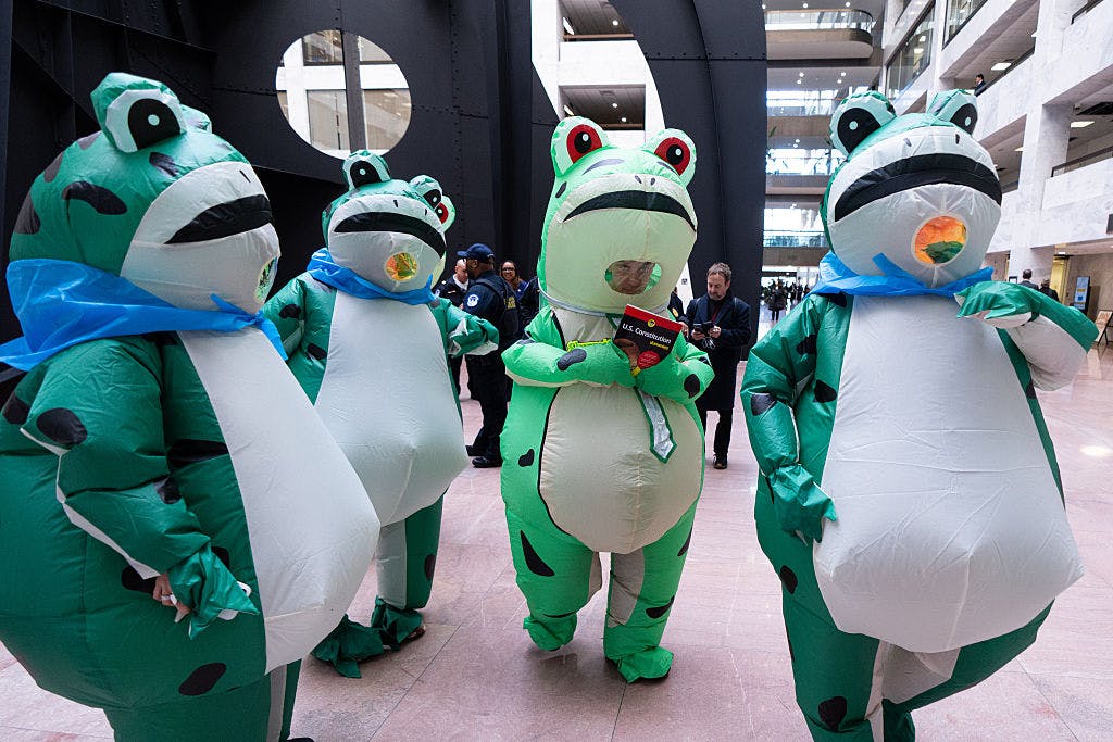 GIRAFFE REBELLION: De Niro, Inflatable Frogs, Headline Unhinged Democrat ‘State Of The Swamp’ Circus