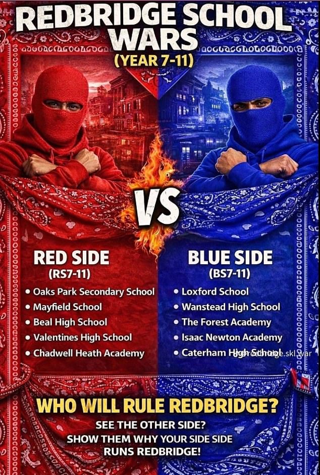 The posts tell pupils to ‘be violent’ and instruct them to film any altercations to post online 'for extra points'