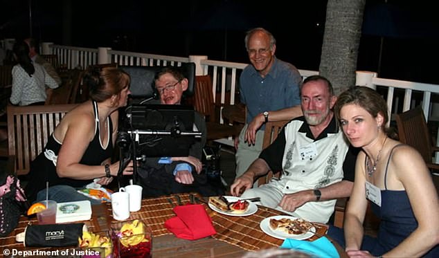 Hawking during the 2006 Energy of Empty Space That Isn't Zero conference, hosted by Epstein in the US Virgin Islands