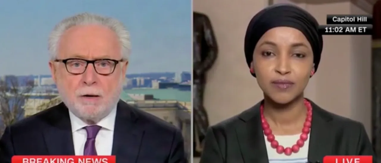 CNN’s Wolf Blitzer Presses Ilhan Omar About Her Behavior During Trump’s State Of The Union