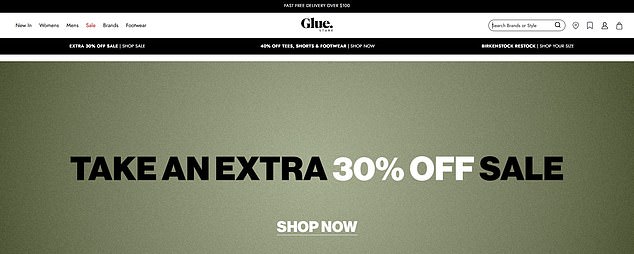The store has announced a 30 per cent sale on its website