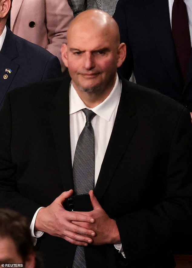 Democrat John Fetterman, a Senator from Pennsylvania, called Omar out for 'yelling and screaming' at the State of the Union