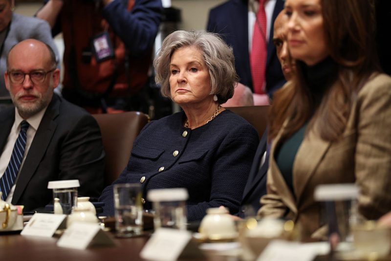 WASHINGTON, DC - JANUARY 29: (L-R) U.S. Office of Management and Budget Director Russell Vought, White House Chief of Staff Susie Wiles, U.S. Secretary of Housing and Urban Development Scott Turner,  and U.S. Agriculture Secretary Brooke L. Rollins look on during a meeting of the Cabinet in the Cabinet Room of the White House on January 29, 2026 in Washington, DC. President Trump is holding the meeting as the Senate plans to hold a vote on a spending package to avoid another government shutdown, however Democrats are holding out for a deal to consider funding for the Department of Homeland Security.  (Photo by Win McNamee/Getty Images)