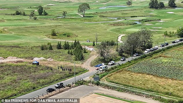 Police discovered Mr Baghsarian's remains near a golf in Pitt Town on Tuesday (pictured)