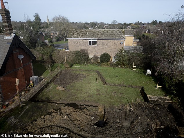 Pictured: The plot of land where Lorie's neighbours new home will be built