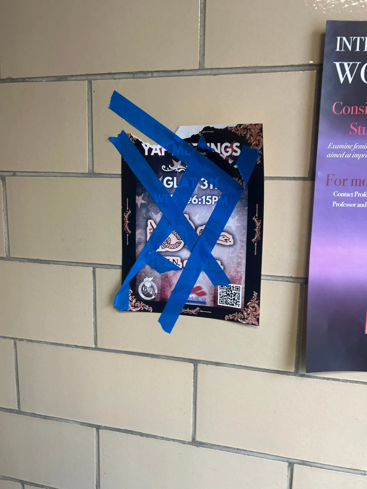 Gettysburg College Young Americans for Freedom Flyers Torn Down
