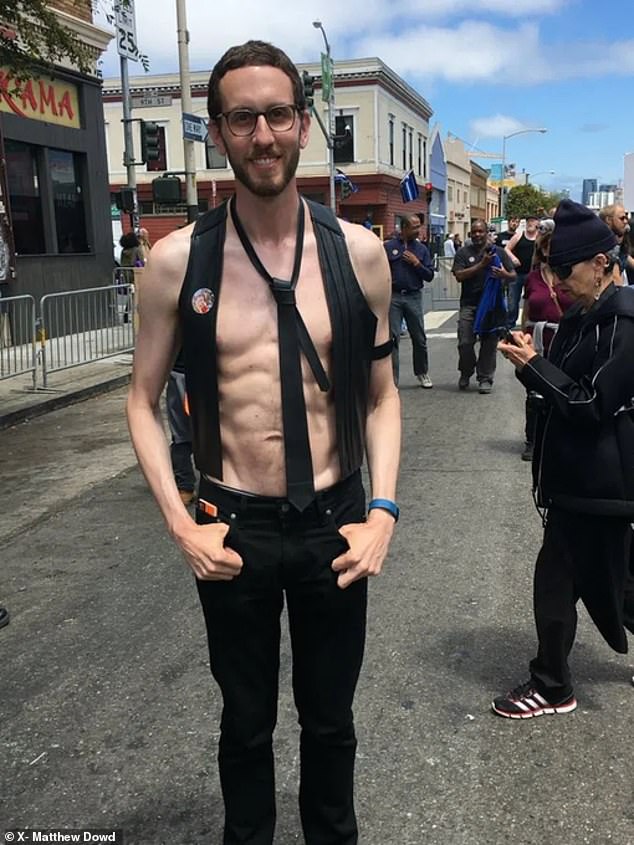 Hurabiell is running against fellow Democrat Scott Wiener, who was recently seen wearing only a vest, tight black skinny jeans, and a loose tie in public