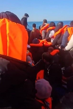 Videos posted online show migrants arriving by boats to the UK