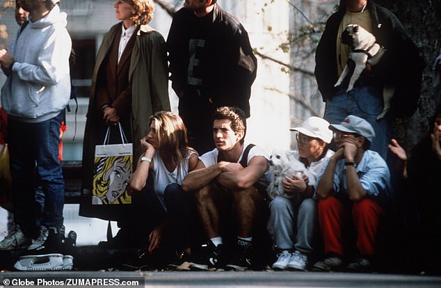 After Carolyn had told Bergin she was pregnant, he saw her on the front page of the New York Post, seated closely next to John F Kennedy Jr on a curb, watching the New York City marathon (in 1993)
