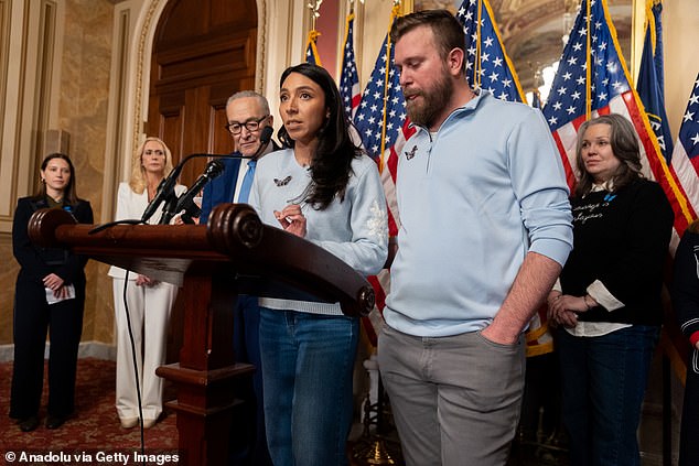 Amanda Roberts, sister-in-law of Virginia Giuffre, at the US Capitol in Washington DC on February 10, 2026