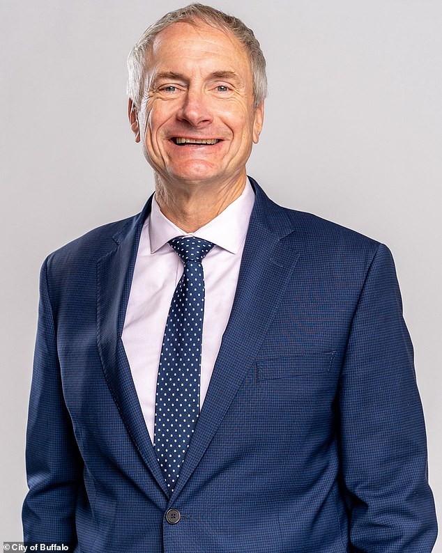 In a Wednesday statement, Buffalo Mayor Sean Ryan (pictured) said: 'A vulnerable man - nearly blind and unable to speak English - was left alone on a cold winter night with no known attempt to leave him in a safe, secure location'
