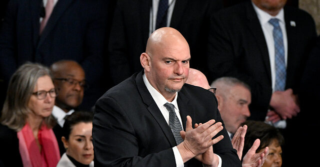 Sen. Fetterman Dismisses Criticism for Shaking Trump's Hand at SOTU: If People Are Angry, 'That's on Them'