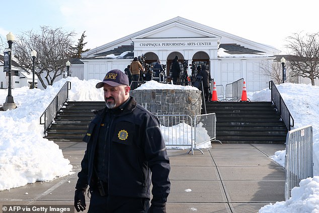 The Chappaqua Performing Arts Center, where Hillary's deposition is taking place today