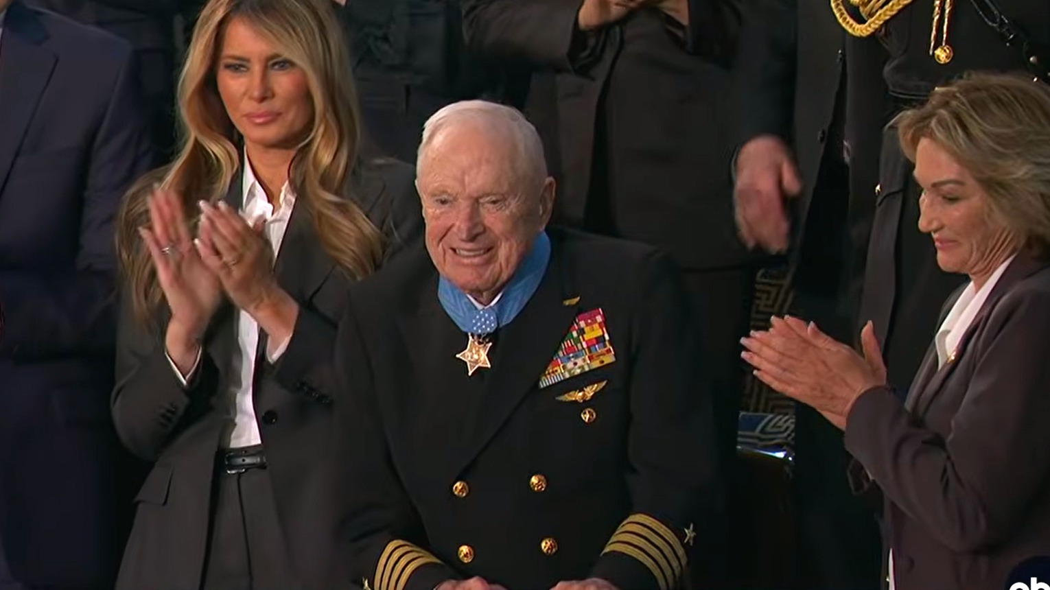 World War II U.S. Navy Pilot Captain Royce Williams Receives Congressional Medal of Honor.