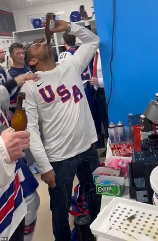 Footage of Patel slugging a beer during a locker room celebration with Team USA¿s men¿s hockey stars at the Winter Olympics in Italy quickly went viral