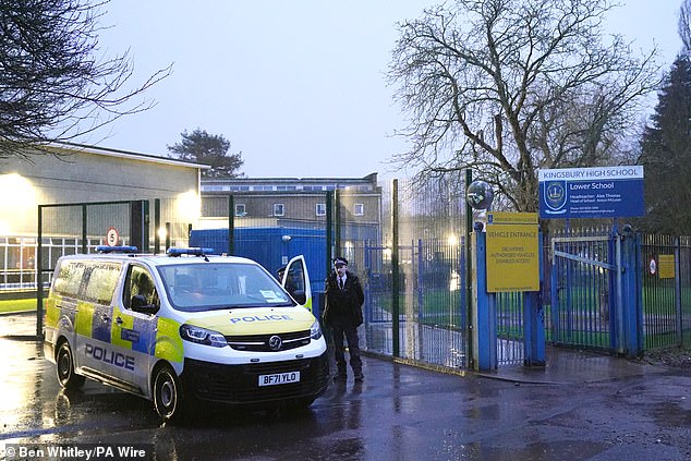 Former pupil, 13, accused of attempted murder 'after filming himself stabbing two children in kitchen knife attack at north London school before he was found crying at a mosque' told police it 'felt like a dream', court hears
