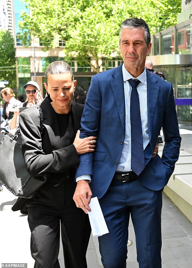 Tom's famous parents Jo and Stephen Silvagni leave court in December