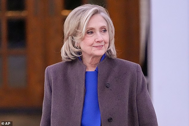 Former Secretary of State Hillary Clinton walks outside the Chappaqua Performing Arts Center, after testifying before U.S. House lawmakers as part of a congressional investigation into convicted sex offender Jeffrey Epstein, Thursday