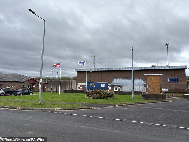 HMP Frankland on Thursday after Ian Huntley was attacked inside by another inmate