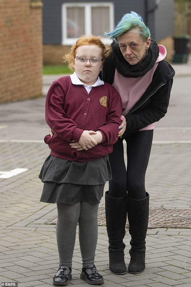 Charlotte Wingfield's (right) seven-year-old daughter Brooklyn-Mai (left) is visually impaired and said the Lauren is vital for helping her cross the road safely