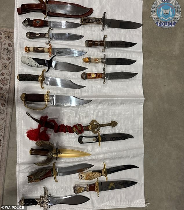 Police allegedly seized weapons while raiding the man's Bindoon home