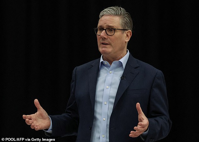 Prime Minister Sir Keir Starmer (pictured on Thursday) has been accused of ceding sovereignty of another British territory