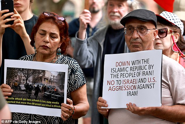 The group, organised by the Socialist Alliance, called for an end to the bombings in Iran