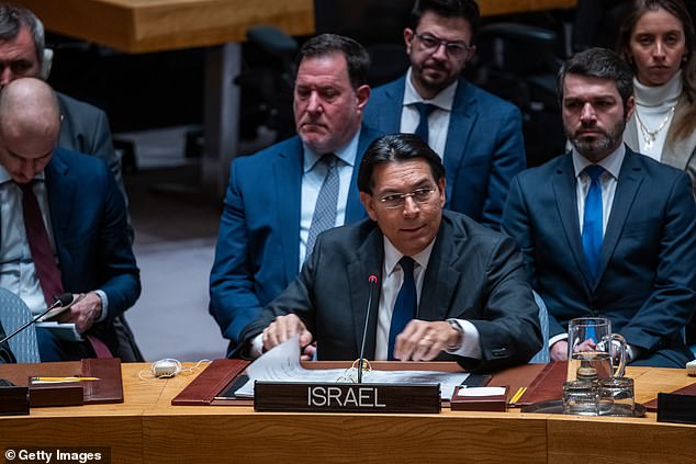 Israel's Ambassador Dany Danon said the attacks were an 'act of necessity' to put an end to an 'existential threat'