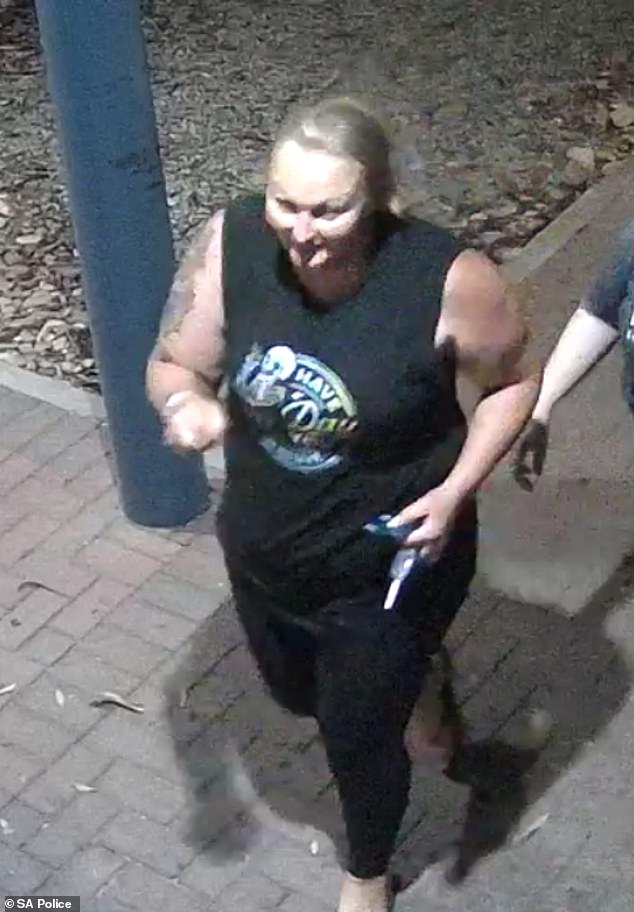 CCTV footage showed the missing mum at Roxby Downs Tavern around 12.20am on December 12
