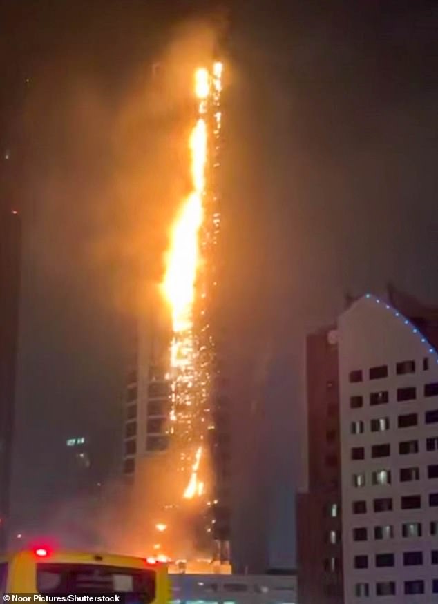 In Dubai the Burj Al Arab (above) and Palm Jumeirah hotels were struck by drones
