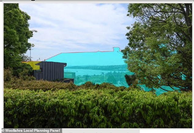 In its assessment report, the planning panel included an example of how a neighbour's ocean views would be blocked