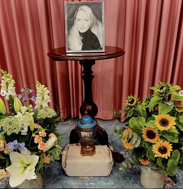 Ms Clow died on March 26, 2025. This photo was taken at a memorial service for her