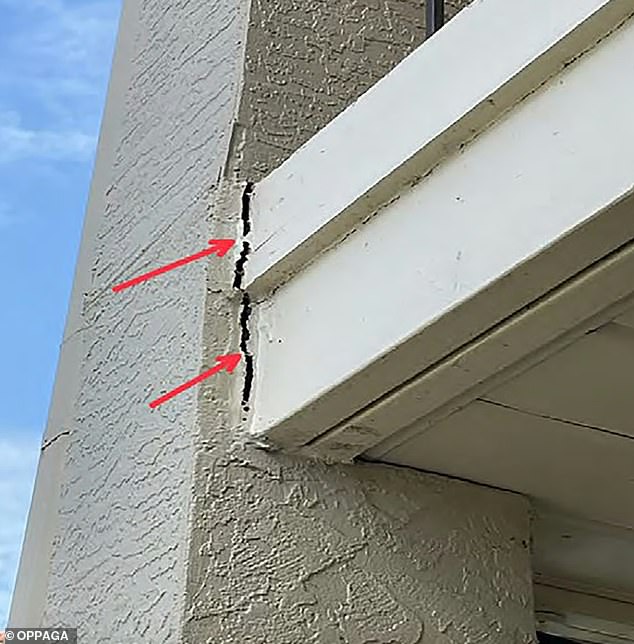 A building in Osceola County was discovered to have an adhesion failure for a sealant on a walkway for residents