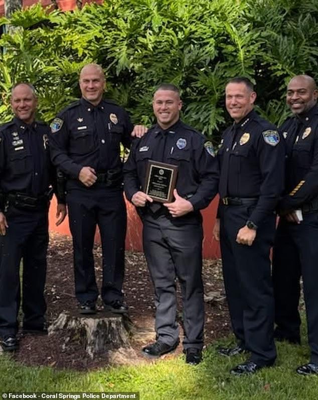 Officer John Daddino (center) is being accused of initiating a high speed chase
