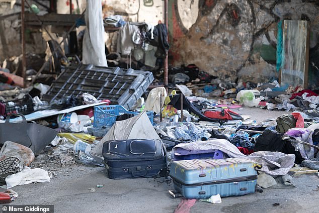 The derelict space where the suitcase containing Ms Ross's body was found