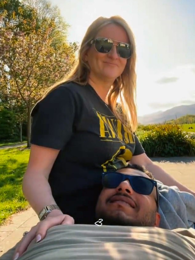 Al-Saqar, pictured with Ms Carney in April, is understood to have fled Killarney in the early morning of July 7, hours before her body was discovered