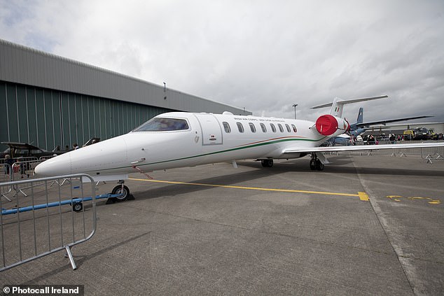 The government Lear 45 Jet at Casement Aerodrome in Baldonnell, Dublin