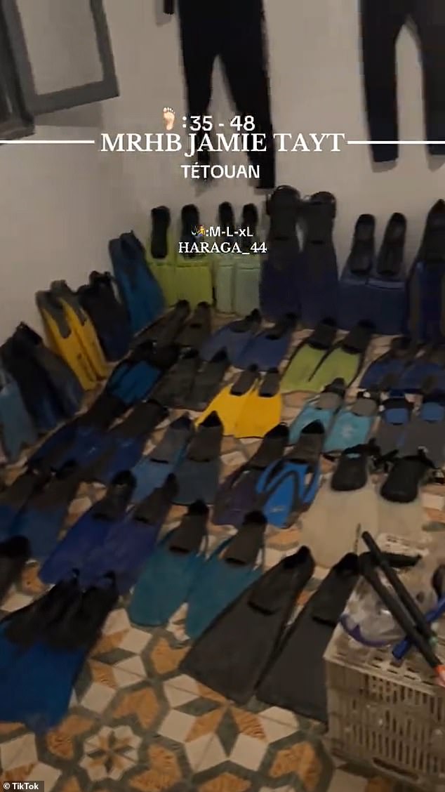 On the eve of the mass invasion, another clip emerged on TikTok showing a building in the Moroccan city of Tetouan seemingly selling swimwear