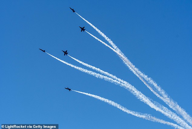 Seafair is an annual occasion in Seattle where boaters watch hydroplane races and air shows put on by the US Navy Blue Angels