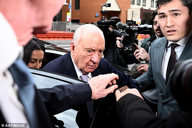Jones opted to remain silent as he entered the court for the first day of what promises to be a marathon trial