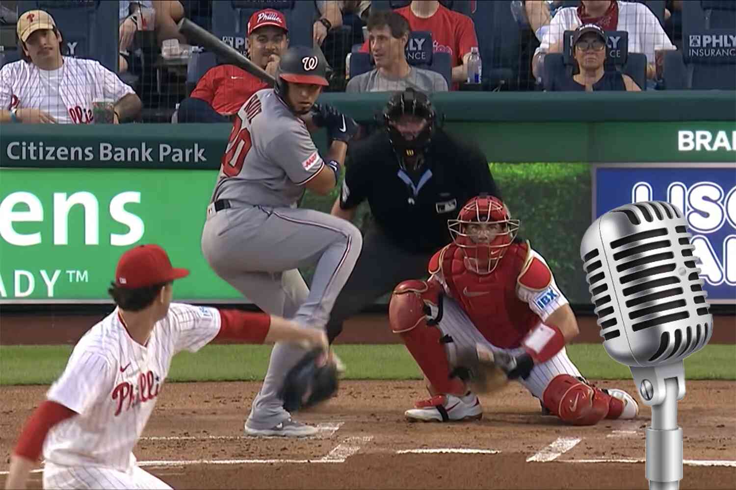 Thumbnail for Phillies fan calls full inning for radio broadcast after winning auction (he should definitely qualify for a full-time job)