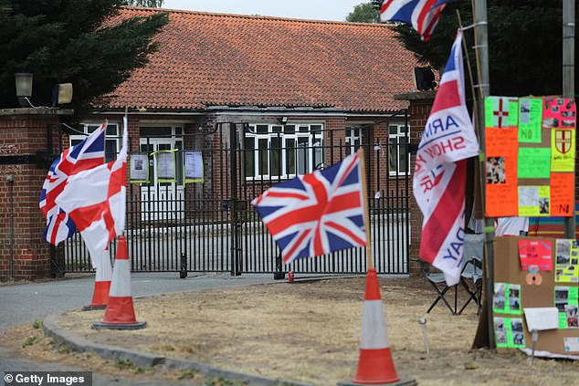 Protesters have been gathering outside the ex-military base for months